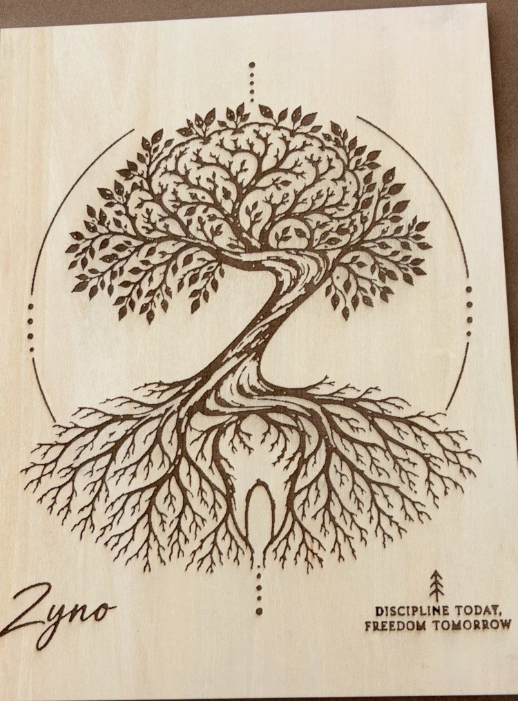 Regalo de boda para los novios — Madera con Café